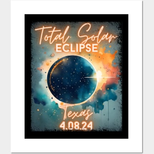 Total Solar Eclipse 2024 Texas Art Science Men Women Kids Posters and Art